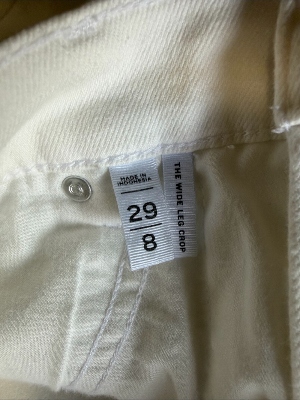 LOFT White Wide-Leg Crop Women's Jeans - Picture 4 of 6